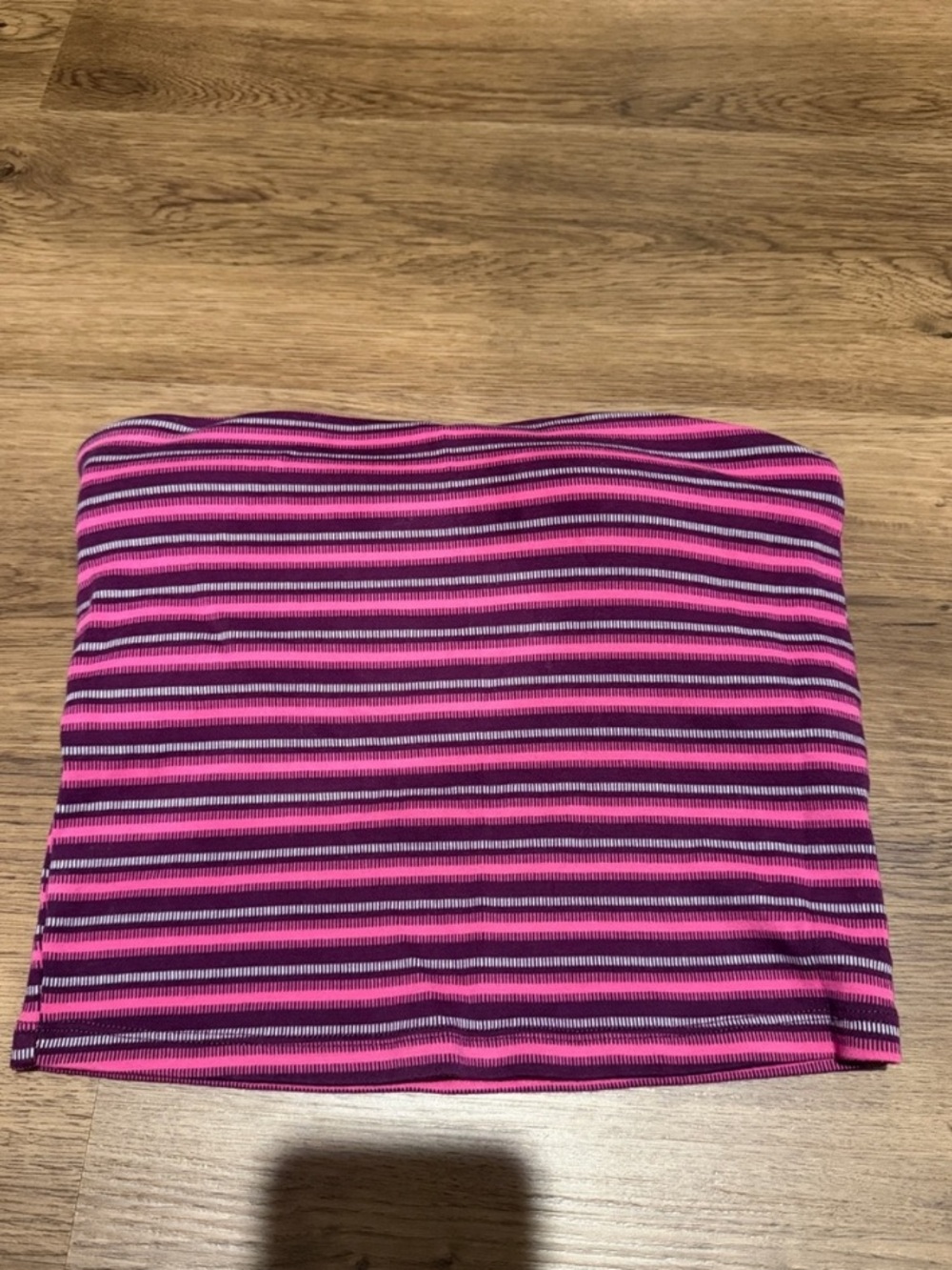 Girls Pink and Black Striped Tube Top - Kids Bottoms